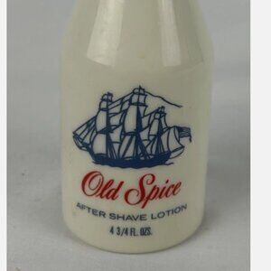 Vtg Old Spice Shulton After Shave Lotion Glass Bottle 4.75 Oz USA Star Cap Full